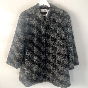 Alfred dunner 18w long coat cape style extra soft fur - 3/4 sleeves